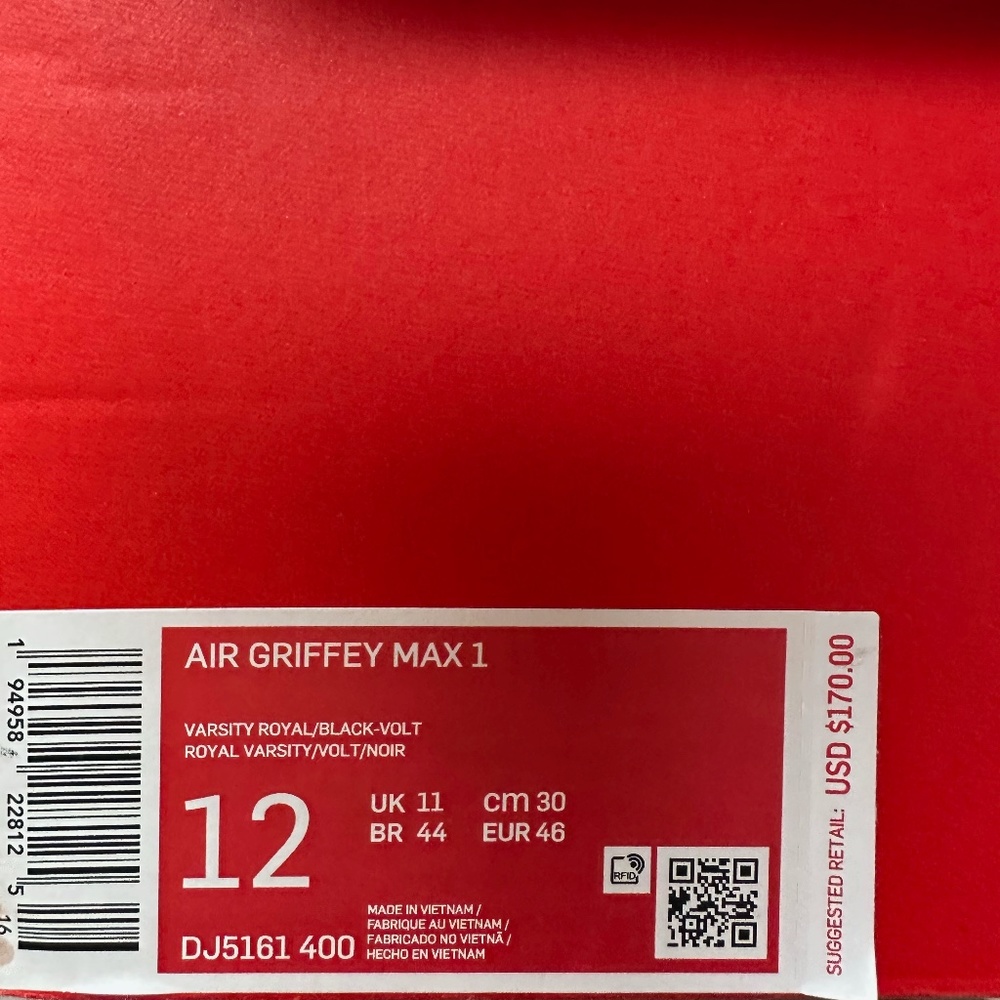 Nike Air Griffey Max 1 Varsity Royal